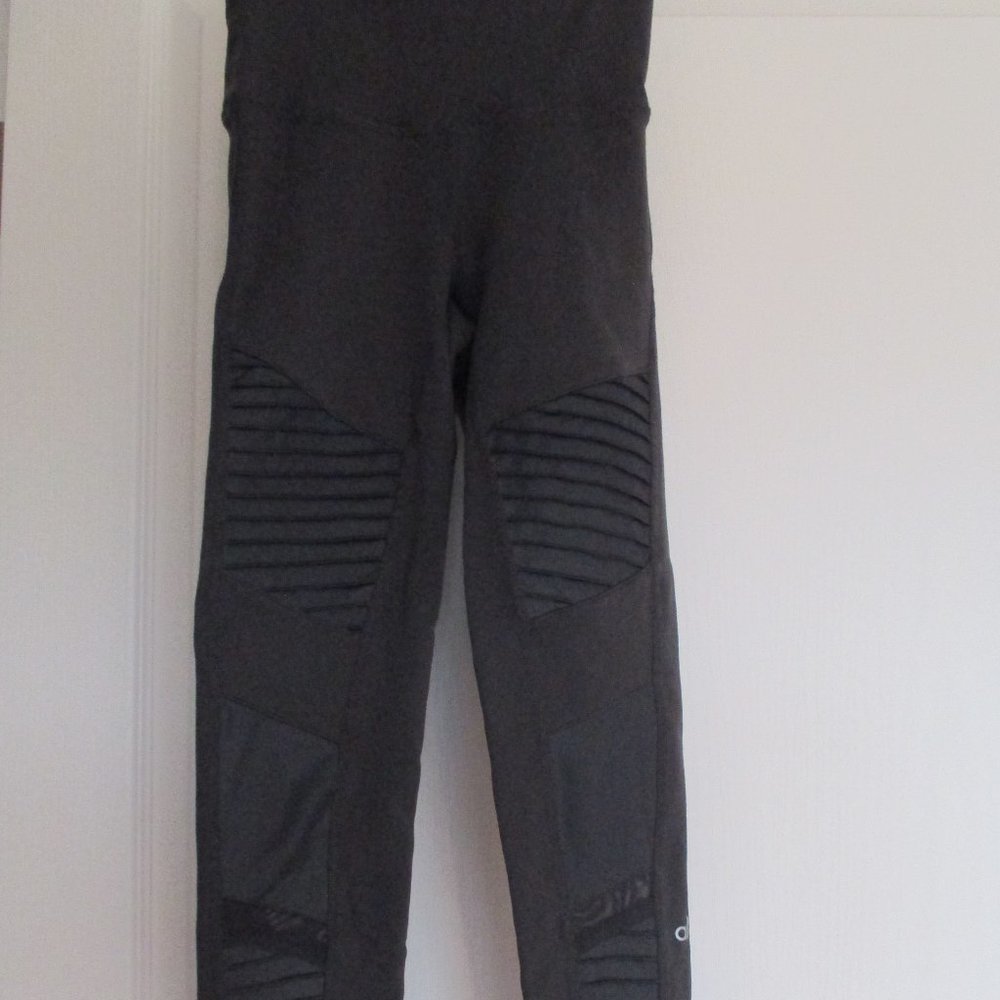 Alo Moto High Waisted Leggings Dark Grey Size XS